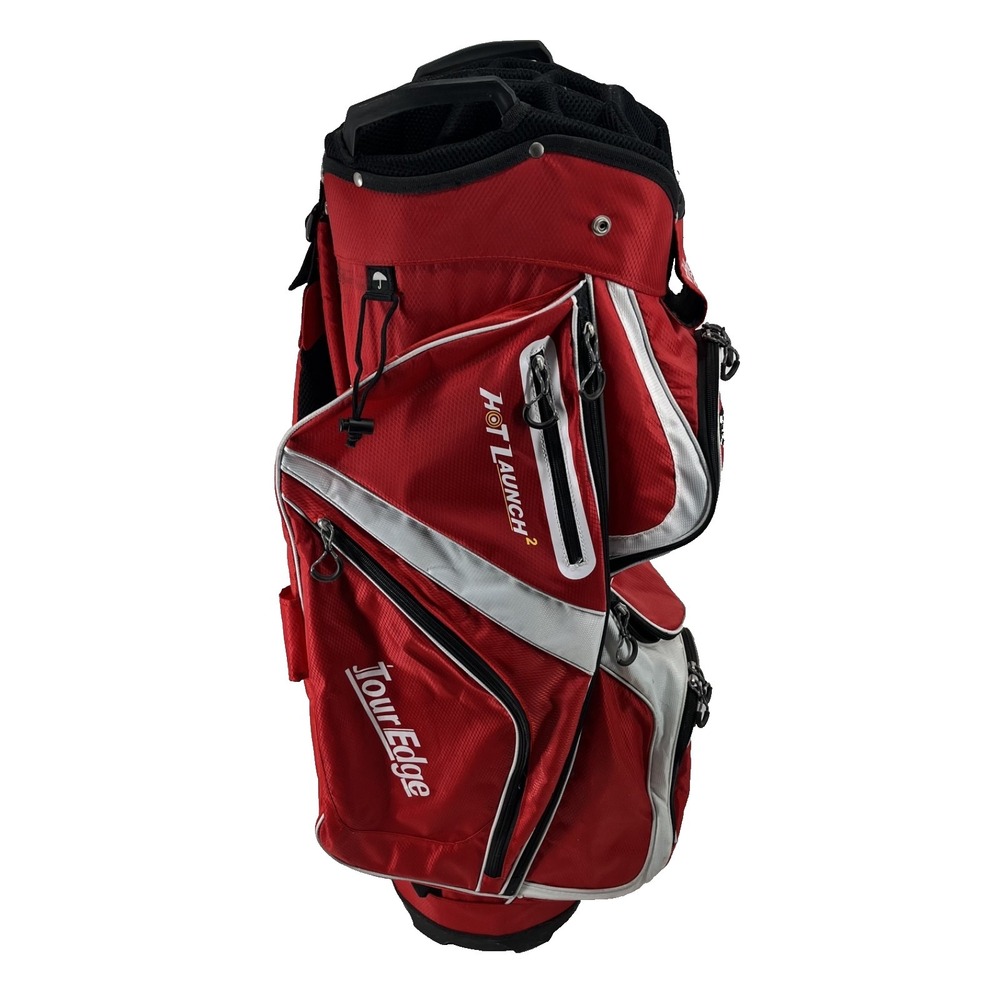 Tour Edge Hot Launch 2 Cart Bag Red, Light Weight!   14-way Divided Top